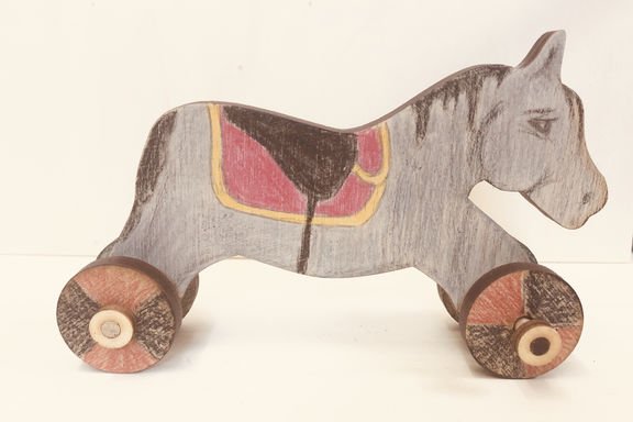 Wheeled horse hot sale toy